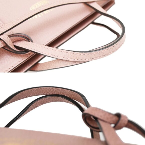 GUCCI Logo Swing Mini 2Way Shoulder Hand Bag Leather Pink GHW Italy 16KA851 - Picture 9 of 13